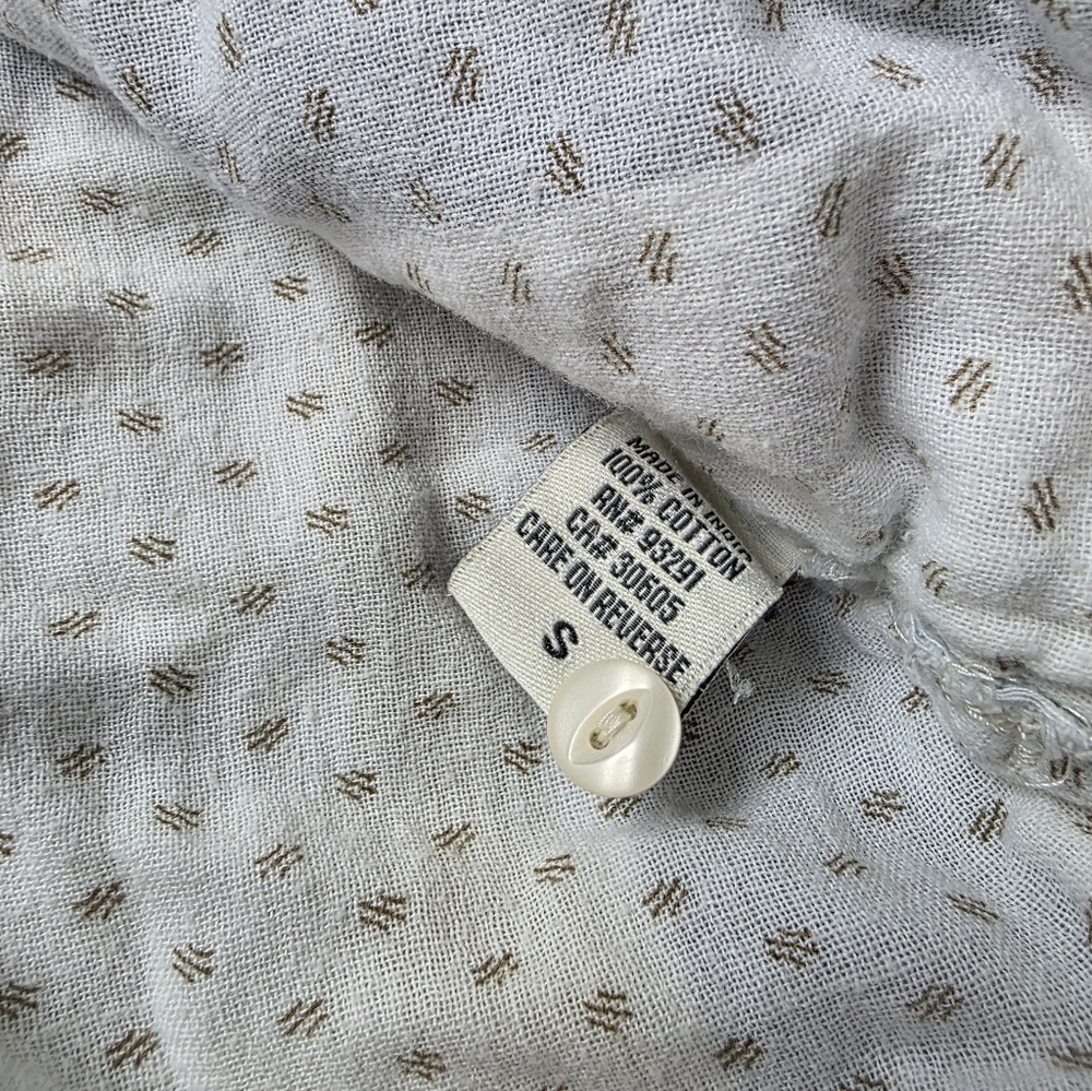Dylan Blue and White Plaid Button-Up Shirt, Size Small - Picture 4 of 8